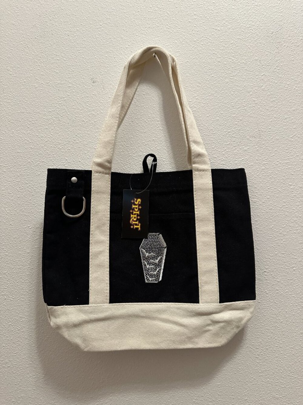 Rhinestone Coffin Spirit Halloween Viral Mini Tote Bag NWT